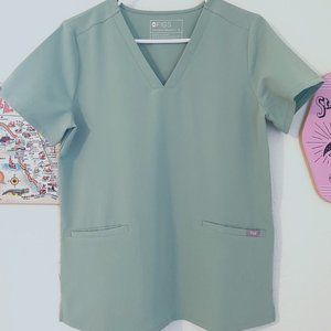 FIGS Surgical Green Technical Collection Scrub Top Size S